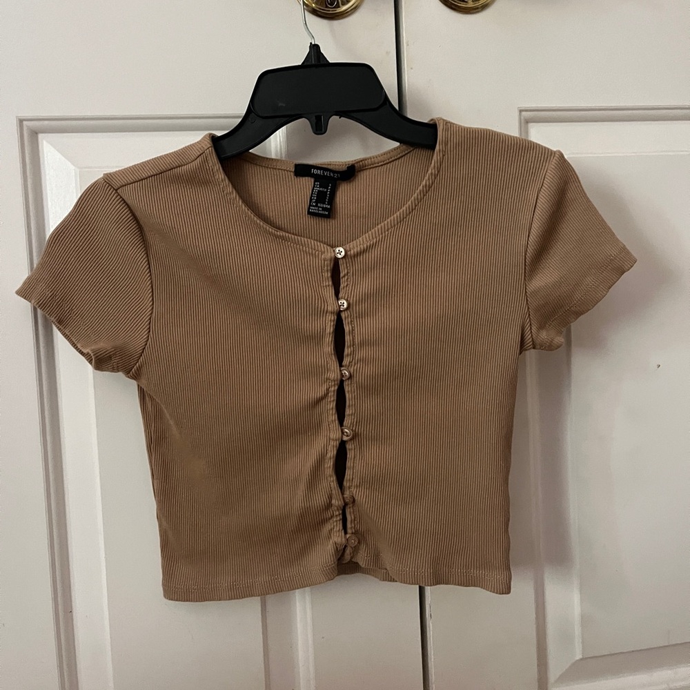 Seamless Cutout Cropped Tee Forever 21